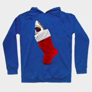 Shark in Christmas stocking | Funny Shark Hoodie